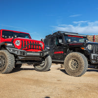 Go Rhino 07-20 ג'יפ רנגלר JL/JLU/JK/JKU/Gladiator JT Rockline קדמי סתמי פגוש עם אובריידר