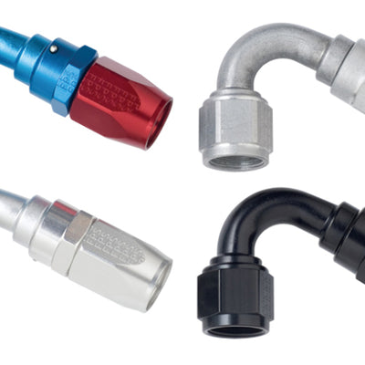 Fragola -8AN x 120 מעלות קצה צינור זרימת כוח - שחור