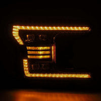 AlphaRex 18-20 Ford F-150 NOVA LED Proj פנס ​​קרש סגנון אלפא Blk w/Activ Light/Seq Signal/DRL