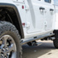 N-Fab RKR Step System 2019 ג'יפ רנגלר JT 4 דלתות משאית באורך מלא - טקסטיל שחור - 1.75 אינץ'