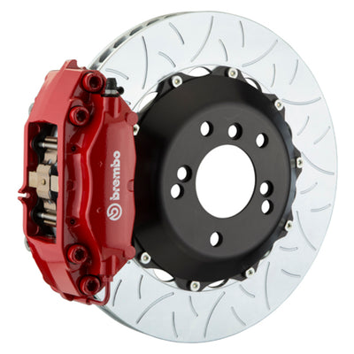 Brembo 06-13 Corvette Z06 Excl CC Brakes Rr GT BBK 4Pist Cast 345x28 2pc חריץ רוטור סוג3-אדום