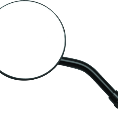 BikeMaster 3in מראה עגולה מתכווננת 10 מ"מ - כל אחת - שחורה