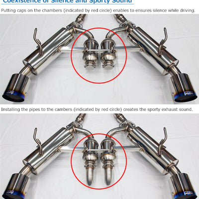 HKS 2017 Infiniti Q60 (RWD) Dual Hi-Power Tip Catback טיטניום