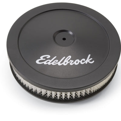 מנקה אוויר של Edelbrock Pro-Flo סדרת אלמנט נייר עגול פלדה 10 אינץ' קוטר X 3 5 אינץ' שחור