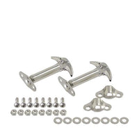 Kentrol 55-95 Jeep CJ/Wrangler YJ Hood Catch Pair - כסף מלוטש