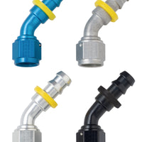 Fragola -10AN Push-Lite End 45 מעלות - שחור