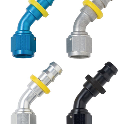 Fragola -10AN Push-Lite End 45 מעלות - שחור