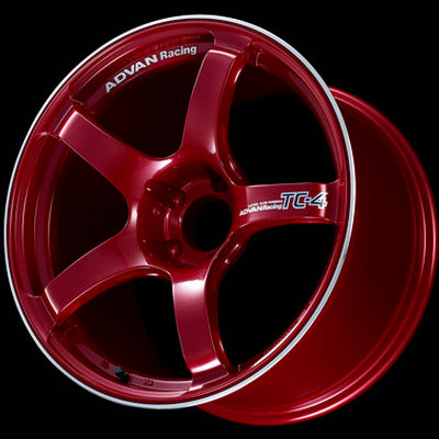 Advan TC4 16x7.0 +42 4-100 Racing Candy Red &amp; Ring Wheel
