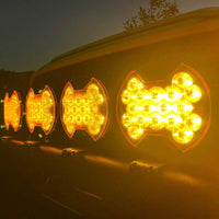 KC HiLiTES SlimLite 8 אינץ'. מגן אור LED SAE נהיגה (מגן בלבד) - צהוב סלקטיבי