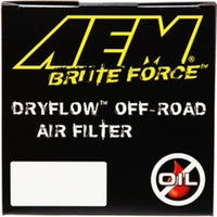 AEM Dryflow 3.5 אינץ'. X 7 אינץ'. מסנן אוויר מחודד עגול