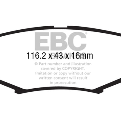 EBC 06-11 Dodge Nitro 3.7 Ultimax2 רפידות בלם אחוריות