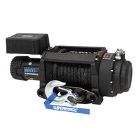 Superwinch 18000 LBS 12V DC 33/64in x 79 רגל חבל סינתטי טייגר Shark 18000SR כננת