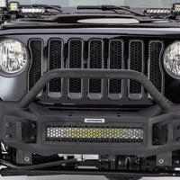 Go Rhino 07-20 ג'יפ רנגלר JL/JLU/JK/JKU/Gladiator JT Rockline קדמי סתמי פגוש עם אובריידר