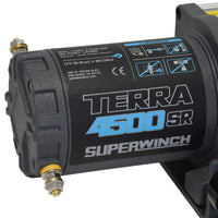 Superwinch 4500 LBS 12V DC 1/4in x 50ft חבל סינטטי Terra 4500SR כננת - קמט אפור