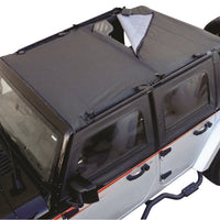 השתוללות 2007-2018 Jeep Wrangler(JK) Unlimited Combo תחתון שמש/ספארי טופ - יהלום שחור