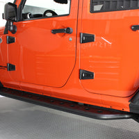 Fishbone Offroad 07-18 Jeep Wrangler JK 4 דלתות פלדה מדרגות צד - מעיל אבקה שחור