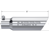 MBRP Universal Tip 3in OD Dual Wall Angled 2 כניסת 12 אורך