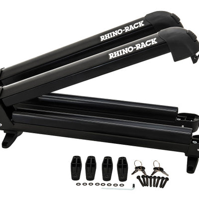 מנשא סקי/סנובורד אוניברסלי Rhino-Rack - מתאים ל-4 זוגות מגלשיים או 2 סנובורדים - שחור