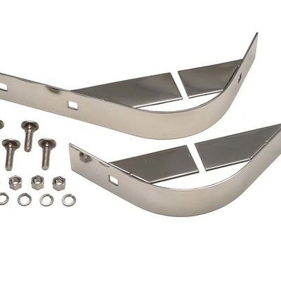 Kentrol 55-86 Jeep CJ זוג מגן גוף אחורי - כסף מלוטש