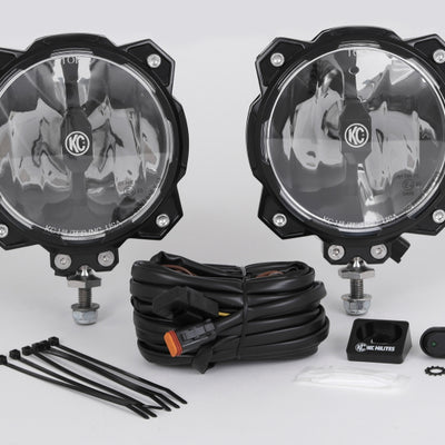 KC HiLiTES 6 אינץ'. Pro6 Gravity LED Light 20W יחידה עם קרן רחבה-40 (מערכת חבילה זוגית)