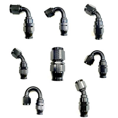 Fragola -10AN רחוב אמיתי x 30 מעלות קצה צינור שחור עבור צינור PTFE