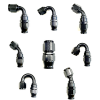 Fragola -10AN רחוב אמיתי x 150 מעלות קצה צינור שחור עבור צינור PTFE