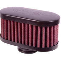 Airaid Rubber Top 1in ID - Push On 4in x 2in Oval Oval OD 2in Tall Breather Filter