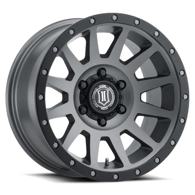 ICON דחיסה 17x8.5 5x5 -6 מ"מ אופסט 4.5 אינץ' BS 71.5 מ"מ גלגל טיטניום קדחת