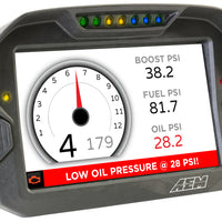 AEM CD-7 ללא רישום GPS מאופשר Race Dash סיבי פחמן תצוגה דיגיטלית ללא VDM (כניסת CAN בלבד)