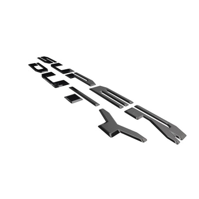 Putco 20-22 Ford Super Duty Letters דלת תא המטען/סמלי כיתוב פורד אחורי (חותמת/פלטינה שחורה)