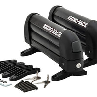 מנשא סקי אוניברסלי Rhino-Rack - מתאים ל-2 זוגות מגלשיים - שחור