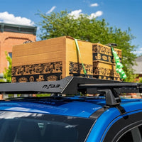 מתלה גג אוניברסלי N-Fab (גדול 38.25 - 38 רוחב) - טקסטיל שחור