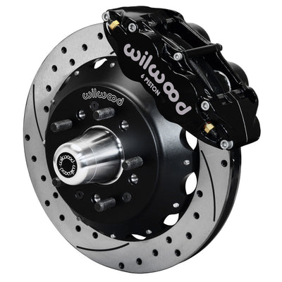 Wilwood Narrow Superlite 6R Front Big Brake Kit 12.88in SRP רוטור קדח ומחורץ - שחור