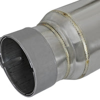 aFe MACH Force-Xp 304 מהוד נירוסטה 2.5 אינץ' כניסה/יציאה x 4 אינץ' קוטר x 15 אינץ' גוף x 19 אינץ' L