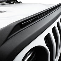 AVS 2018-2019 Jeep Wrangler (JL) Aeroskin Low Profile Hood Shield עם אורות - שחור
