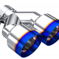 קצה קצה שרוף MBRP 2.5 ID Dual 4 OD Out 9.5 אורך קיר בודד 304 נירוסטה צד נהג