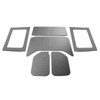 DEI 11-18 ג'יפ רנגלר JK 4 דלתות מחצלת בום ערכת כותנה מלאה - 6 חלקים - מראה עור אפור