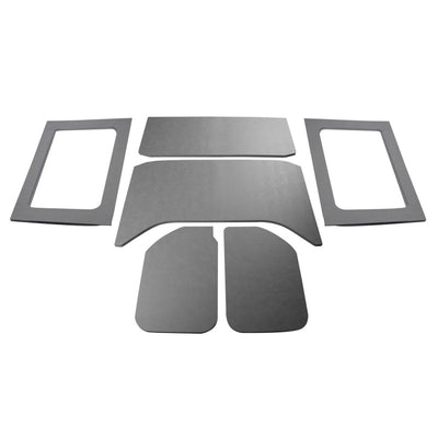 DEI 11-18 ג'יפ רנגלר JK 4 דלתות מחצלת בום ערכת כותנה מלאה - 6 חלקים - מראה עור אפור