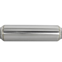 aFe MACH Force-Xp 304 מהוד נירוסטה 2.5 אינץ' כניסה/יציאה x 4 אינץ' קוטר x 15 אינץ' גוף x 19 אינץ' L