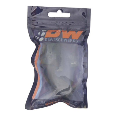 DeatschWerks 10AN נקבה מתלקחת מסתובב 60 מעלות קצה צינור PTFE - אנודייז שחור מט