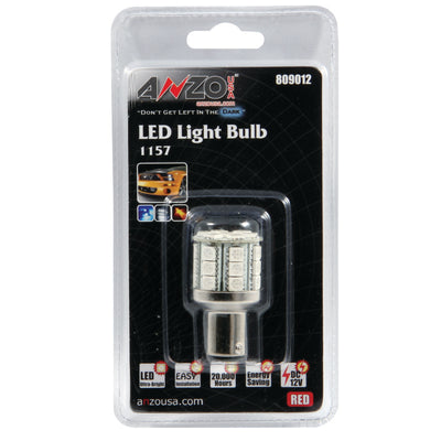 נורות LED של ANZO אוניברסלי LED 1157 אדום - 28 נורות לד בגובה 1 3/4 אינץ'