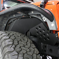 Fishbone Offroad 07-18 Jeep JK Wrangler פגושים פנימיים קדמיים/אחוריים -אלומיניום - Blk Pwdrcoat (סט של 4)