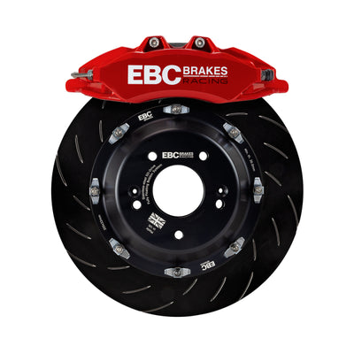EBC Racing 17-21 Honda Civic Type-R (FK8) Red Apollo-6 Calipers 380mm Rotors Front Big Breke Kit