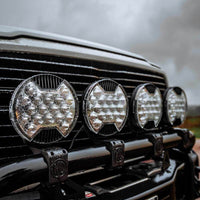 KC HiLiTES SlimLite 8 אינץ'. LED אור מגן SAE נהיגה (מגן בלבד) - ברור