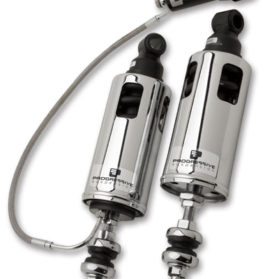 Progressive 89-99 Harley Softail 422 Series Shocks w/RAP - Chrome