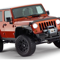 Bushwacker 07-18 Jeep Wrangler Unlimited Style Flat Flares 4pc 4-Dor Sports Utility Only - שחור