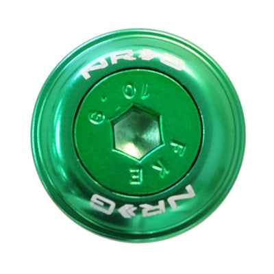 ערכת כביסה של פגוש NRG עם מסמרות בורג M6 תואמות לפלסטיק (ירוק) - סט של 10