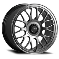 Konig MRK1 18X8.5 5X114.3 ET35 Hyper Carbon - כובע ציוד שחור מבריק/לוגו/צלחת כיסוי