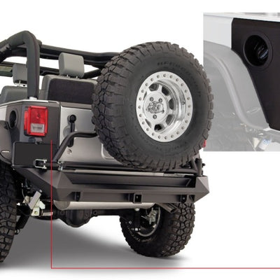 Bushwacker 07-18 Jeep Wrangler Trail Armor פינות אחוריות - שחור