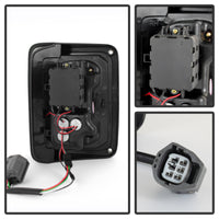 ספיידר ג'יפ רנגלר 07-15 פנסי LED אחוריים שחור עשן ALT-YD-JWA07-LED-BSM